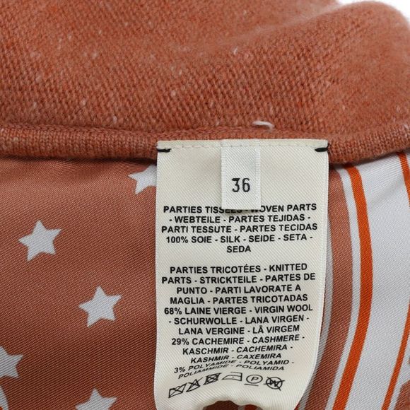 Hermes Women's Brides de Gala Twillaine Cardigan Cashmere and Wool Blend with Si - Picture 4 of 4